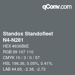 Código de color: Standox Standofleet - N4-N281 | qconv.com
