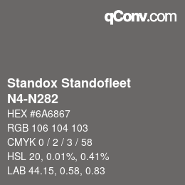 Código de color: Standox Standofleet - N4-N282 | qconv.com