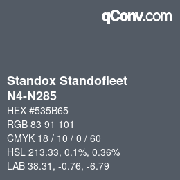 Código de color: Standox Standofleet - N4-N285 | qconv.com