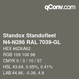 Código de color: Standox Standofleet - N4-N286 RAL 7039-GL | qconv.com