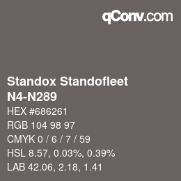 Code couleur: Standox Standofleet - N4-N289 | qconv.com