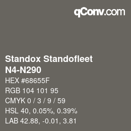 Código de color: Standox Standofleet - N4-N290 | qconv.com