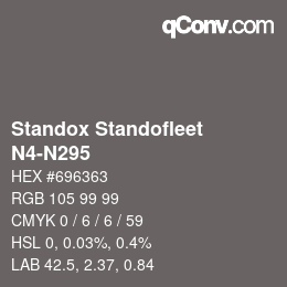 Código de color: Standox Standofleet - N4-N295 | qconv.com