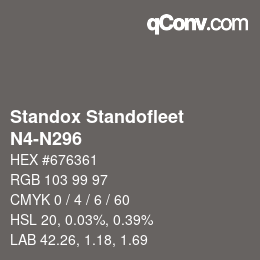 Code couleur: Standox Standofleet - N4-N296 | qconv.com