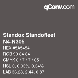 Código de color: Standox Standofleet - N4-N305 | qconv.com