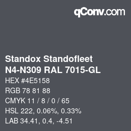 Code couleur: Standox Standofleet - N4-N309 RAL 7015-GL | qconv.com