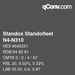 Código de color: Standox Standofleet - N4-N310 | qconv.com