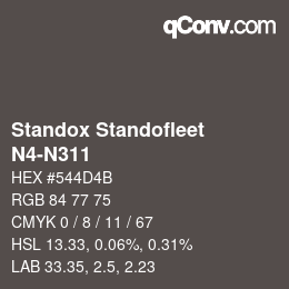 Farbcode: Standox Standofleet - N4-N311 | qconv.com