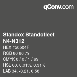 Código de color: Standox Standofleet - N4-N312 | qconv.com