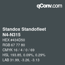 Código de color: Standox Standofleet - N4-N315 | qconv.com