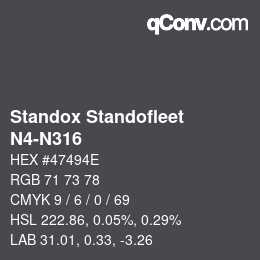 カラーコード: Standox Standofleet - N4-N316 | qconv.com