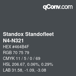 Código de color: Standox Standofleet - N4-N321 | qconv.com