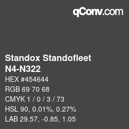 Code couleur: Standox Standofleet - N4-N322 | qconv.com