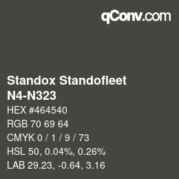 Código de color: Standox Standofleet - N4-N323 | qconv.com