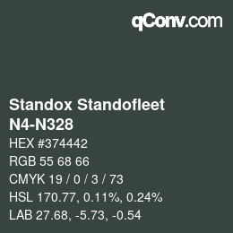 Código de color: Standox Standofleet - N4-N328 | qconv.com