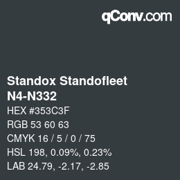 Código de color: Standox Standofleet - N4-N332 | qconv.com