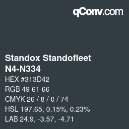 颜色代码: Standox Standofleet - N4-N334 | qconv.com