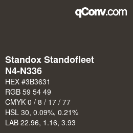 Código de color: Standox Standofleet - N4-N336 | qconv.com