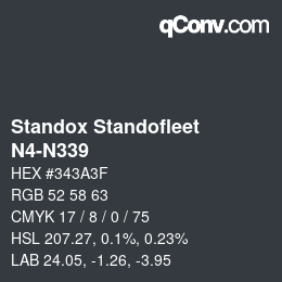 Código de color: Standox Standofleet - N4-N339 | qconv.com