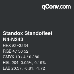 颜色代码: Standox Standofleet - N4-N343 | qconv.com