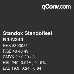 颜色代码: Standox Standofleet - N4-N344 | qconv.com