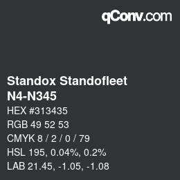Código de color: Standox Standofleet - N4-N345 | qconv.com
