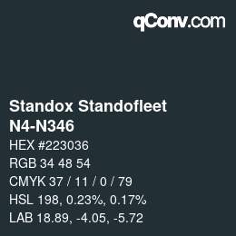 Código de color: Standox Standofleet - N4-N346 | qconv.com