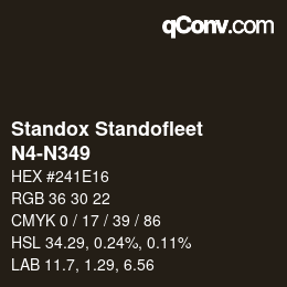 Código de color: Standox Standofleet - N4-N349 | qconv.com