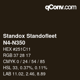 Código de color: Standox Standofleet - N4-N350 | qconv.com