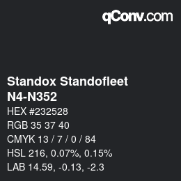 颜色代码: Standox Standofleet - N4-N352 | qconv.com