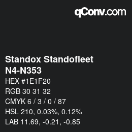 Código de color: Standox Standofleet - N4-N353 | qconv.com