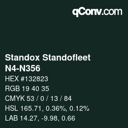 Código de color: Standox Standofleet - N4-N356 | qconv.com