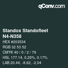 カラーコード: Standox Standofleet - N4-N358 | qconv.com