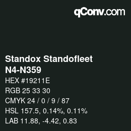 Código de color: Standox Standofleet - N4-N359 | qconv.com