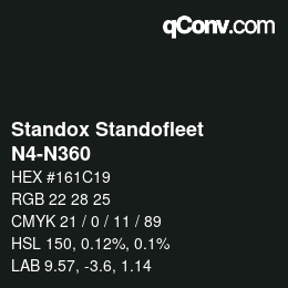 Color code: Standox Standofleet - N4-N360 | qconv.com