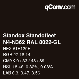 Farbcode: Standox Standofleet - N4-N362 RAL 8022-GL | qconv.com