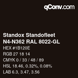 Código de color: Standox Standofleet - N4-N362 RAL 8022-GL | qconv.com