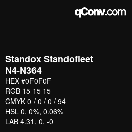 Código de color: Standox Standofleet - N4-N364 | qconv.com