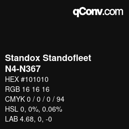 Código de color: Standox Standofleet - N4-N367 | qconv.com