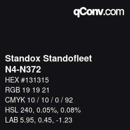 Código de color: Standox Standofleet - N4-N372 | qconv.com