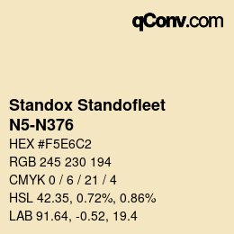 Code couleur: Standox Standofleet - N5-N376 | qconv.com