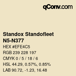 Code couleur: Standox Standofleet - N5-N377 | qconv.com