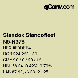 Código de color: Standox Standofleet - N5-N378 | qconv.com