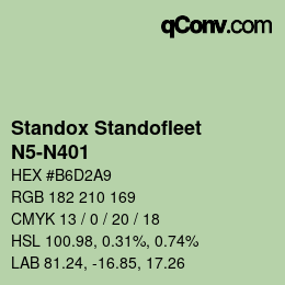 Color code: Standox Standofleet - N5-N401 | qconv.com