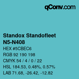 Código de color: Standox Standofleet - N5-N408 | qconv.com