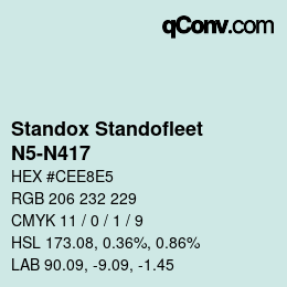 Código de color: Standox Standofleet - N5-N417 | qconv.com