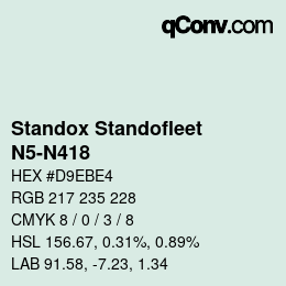 Código de color: Standox Standofleet - N5-N418 | qconv.com