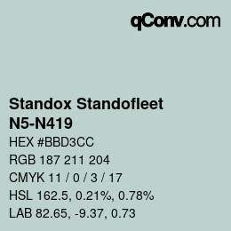 Código de color: Standox Standofleet - N5-N419 | qconv.com