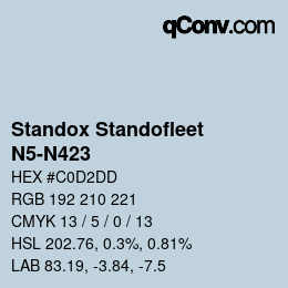 Color code: Standox Standofleet - N5-N423 | qconv.com