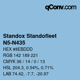 Code couleur: Standox Standofleet - N5-N435 | qconv.com